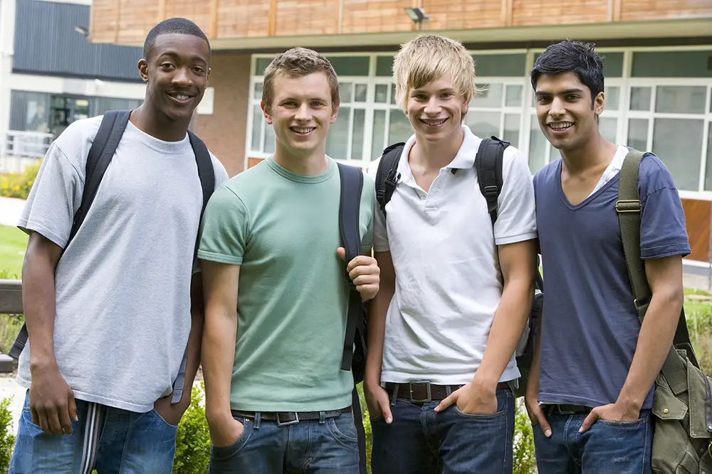 Group of High School Students smiling